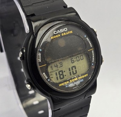 Casio Moon Graph GMW-15 Alarm Chrono 832 Digital Vintage Men's