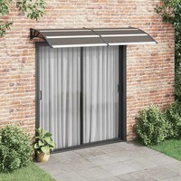 Vordach HaustüR ÜBerdachung Polycarbonat 240X100 Cm Schwarz