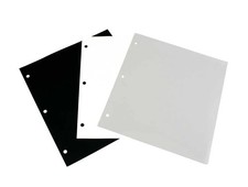 Archival 3-Hole Mounting Pages White 10 x 11 Acid-Free Card Stock PKG 25