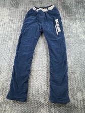 Skjeans Alston1987 Corduroy Pants Boys 20 Navy Blue Byu Hot Road Logo Mid Rise