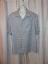 HAGGAR Men's Light Blue Button Down Dress Shirt SIZE 2X