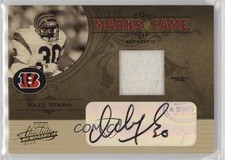 2005 Playoff Absolute Memorabilia Marks of Fame Materials Ickey Woods Auto 0c6