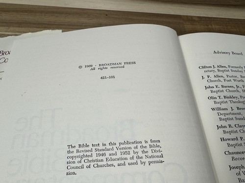 ✅VTG✅Broadman Bible Commentary ✅Volume 1 ✅1969 Hardcover Genesis Exodus Theology - Imagen 9 de 13
