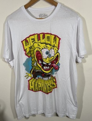 Nickelodeon SpongeBob Schwammkopf Tshirt Herren 2XL XXL Weiß Kurzarm
