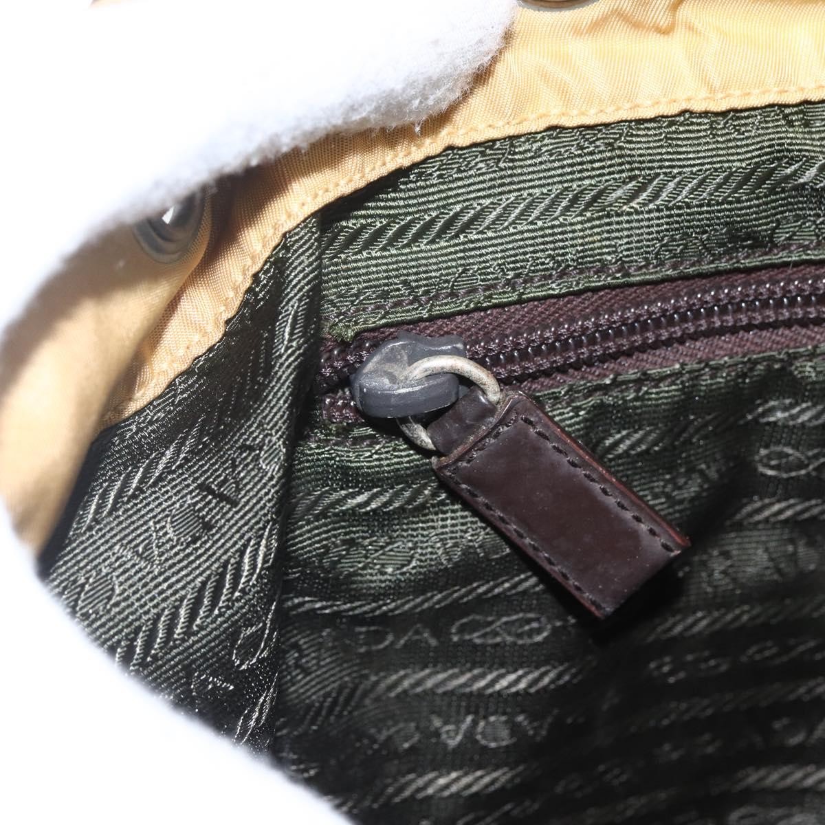 PRADA Backpack Nylon Beige Silver Auth 164263 thumbnail 20