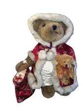 Christmas Bear Plush With Stand 2003 Sasha  Nicholas Books Are Fun Holiday Col.