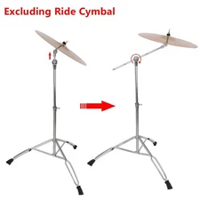 2 Pack Cymbal Boom Stand Double Braced Tripod Legs Adjustable Height