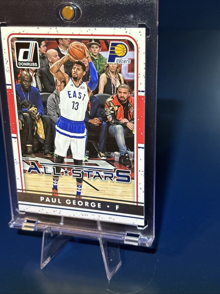 RARO!! Donruss Paul George All-Stars #14 2016-17 con Drake en el fondo Foto 2 de 4