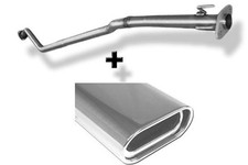 FOX Duplex Racinganlage ab Kat. Honda Civic 7 Coupe ab Bj. 00 1.7l je 1x135x80mm