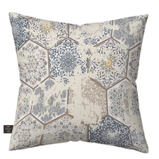 Briarwood Lane Vintage Patchwork Burlap Pillow