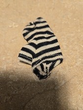 Vintage Barbie 60s Original Zebra Swimsuit Black White Bathing Suit Striped