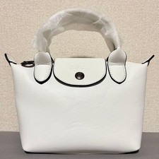 Borsa a tracolla Longchamp Le Pliage Cuir XS Mini in pelle bianca Outlet...