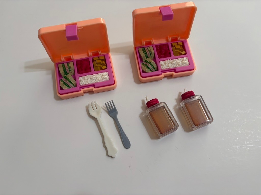 2 Our Generation Out to Lunch bento type lunch boxes for 18" dolls