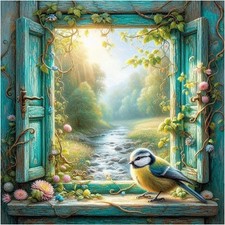 Bird Scenery Diamond Art Kits for Adults - 5D Diamond Painting Kit for Beginners