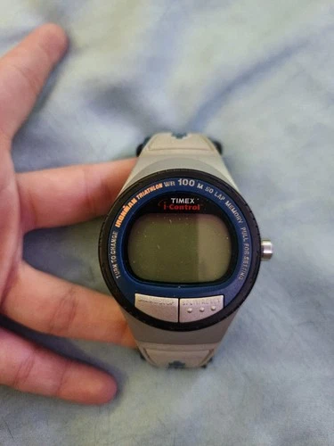 Vintage Timex Men's Ironman Triathlon i-Control 50-Lap Digital 100m WR Watch NIB