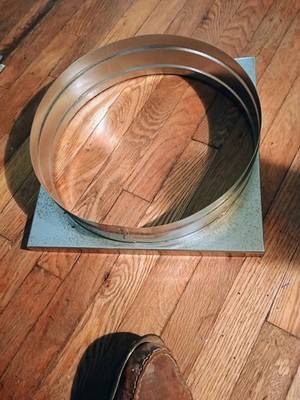 14in Square to Round Duct Adapter 24 gauge galvanized steel