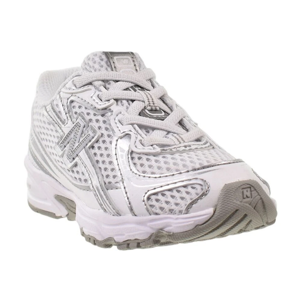 Туфли для малышей ясельного возраста New Balance 740 Bungee кружевные белые/серебристые iz740-wm - Изображение 2 из 4