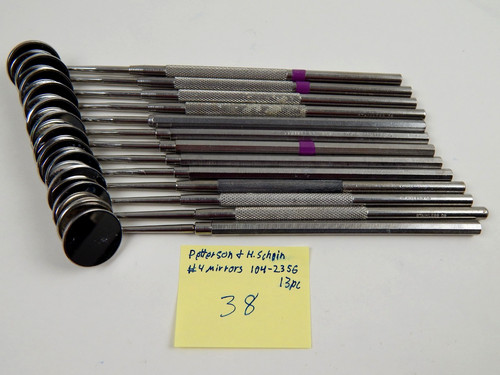 13pc #4 Mirrors Patterson & Henry Schein Dental Dentistry Tools Lot #38