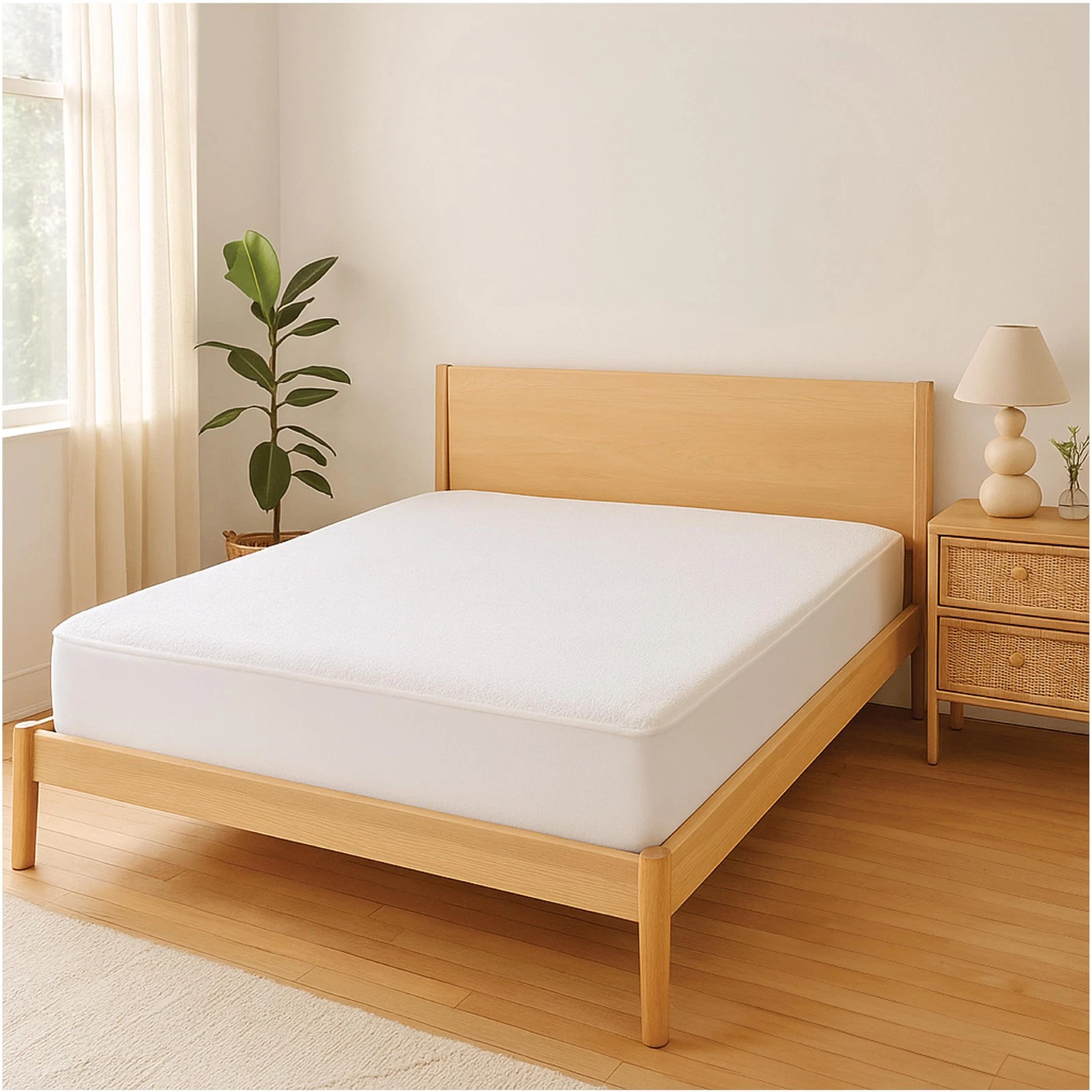 Soft Terry Mattress Protector – Full Size, Waterproof Cover – Soft, Breathabl...