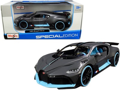 Bugatti Divo Satin Charcoal Gray with Carbon and Blue Accents ''Special Edition''
