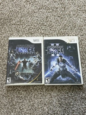 Star Wars The Force Unleashed 1 and  II Nintendo Wii Action Adventure Video Game
