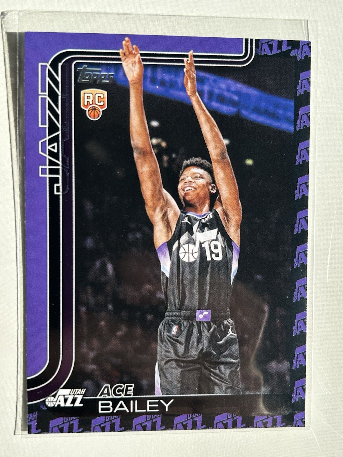 2025-26 Topps Ace Bailey Rookie Team Color Border SP Utah Jazz #205 1:480 Hobby