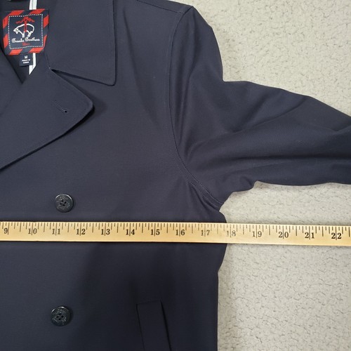 Brooks Brothers Red Fleece Jacket Boys M Navy Blue 100%Cotton Double Breast Coat - Picture 13 of 18