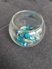 Multi Purpose Decorative Glass Bowels With 20 Marbles. Or Fish Bowl Use, Each 