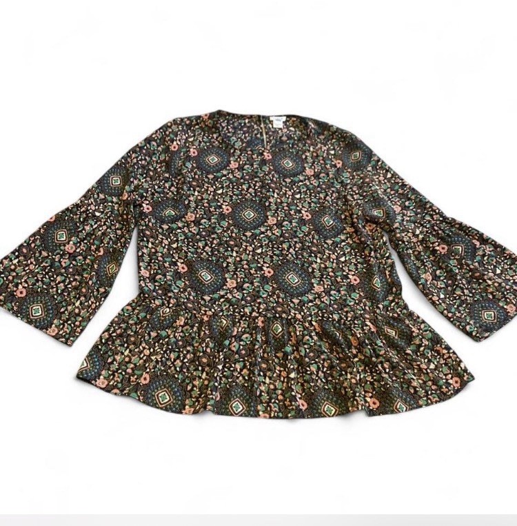 J. Crew Women’s Floral Print Long Sleeve Blouse Size Small