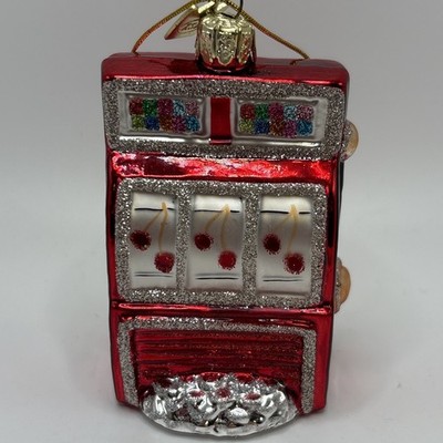 Kurt Adler Vegas Slot Machine Christmas Ornament With KSA Tag