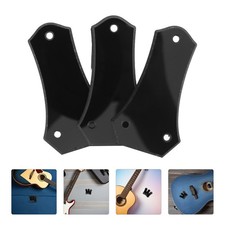 3pcs Black Guitar Truss Rod Cover Iron Core Cover with Screws Replacement