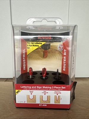 Freud 87-408 Lettering and Sign Router Bit Set - 3 Pieces