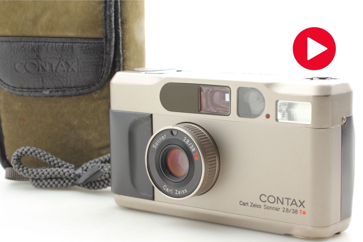 D*.様 CONTAX T2 MINT w/ Case ] Contax T2 D Titan Silver Point & Shoot Film