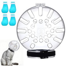 Cat Muzzle for Grooming Adjustable Hood with Paw Covers, Breathable Cats Helm...