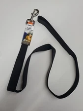 Coastal Pet Loops 2 Double Nylon Handle Leash Black, 4’ Long