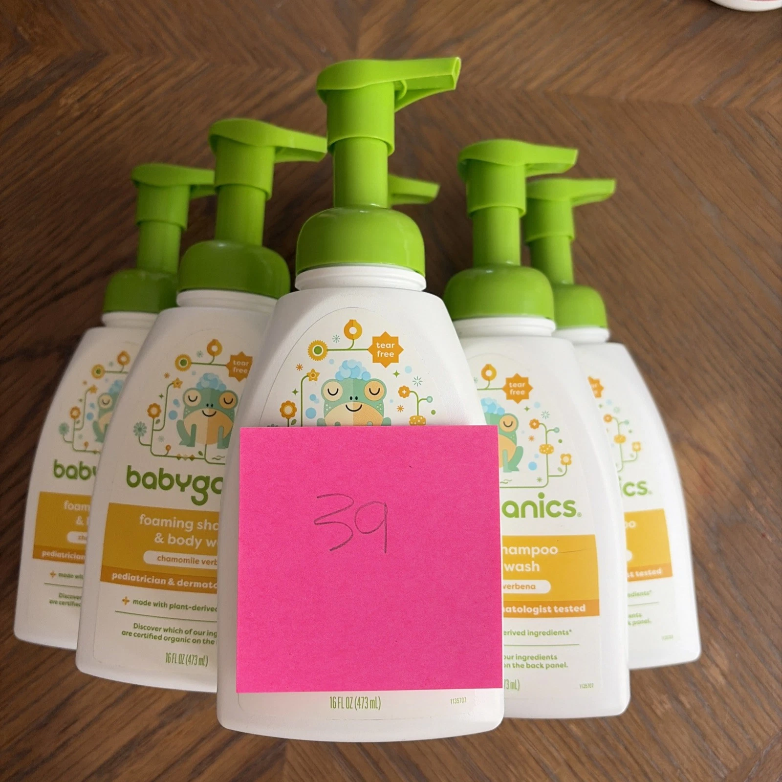 Babyganics Foaming Shampoo & Body Wash, Chamomile Verbena, 16 fl oz , 6 Pack