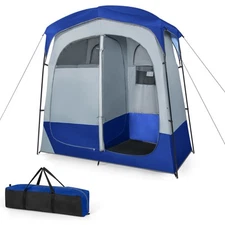 2 Room Shower Tent Oversize Privacy Shelter Portable Dressing Toilet Outdoor