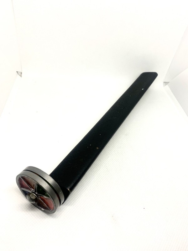 Vintage KALEIDOSCOPE Double Wheels Stained Glass Triangular Tube 