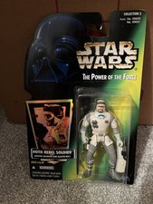Star Wars Hoth Rebel Soldier Power of the Force Figure Potf Green Card New
