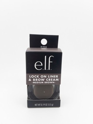 E.L.F Lock On Liner and Brow Cream 81943 Medium Brown Vegan New