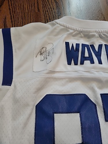 Reebok Indianapolis Colts Reggie Wayne Signed Jersey Youth Large Autographed - Picture 11 of 12
