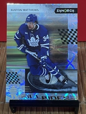 Auston Matthews 2023-24 UD Synergy Thrill Rides #TR-3 Toronto Maple Leafs