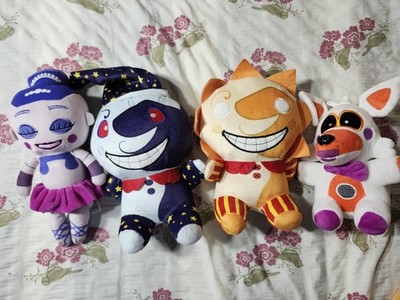 FNAF Five Nights At Freddy's Plush Toys Lot of 4 Ballora, Sun and Moon, & Lolbit