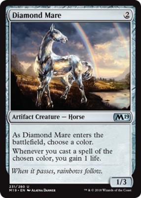 MTG - Diamond Mare - Core Set 2019 - NM, English Magic FLAT RATE SHIP