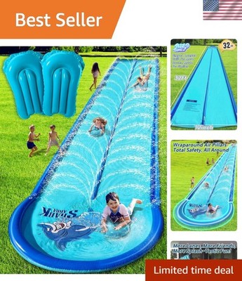 Slip and Water Slide for Kids and Adults Backyard with Extra-Large Inflatable...