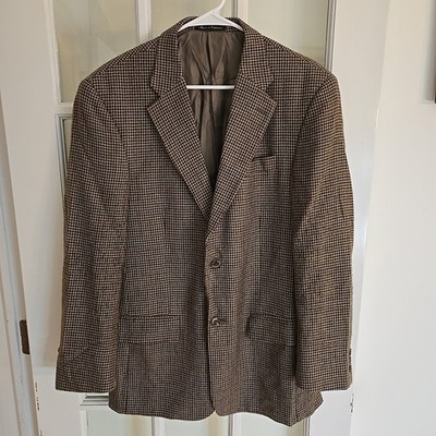 Lyle & Scott Scotland Mens 40R Wool Sport Coat Classic Tweed Blazer 100% Wool