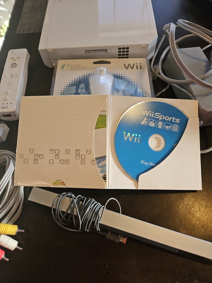 Nintendo Wii White Console With Wii Sports Included + Controller