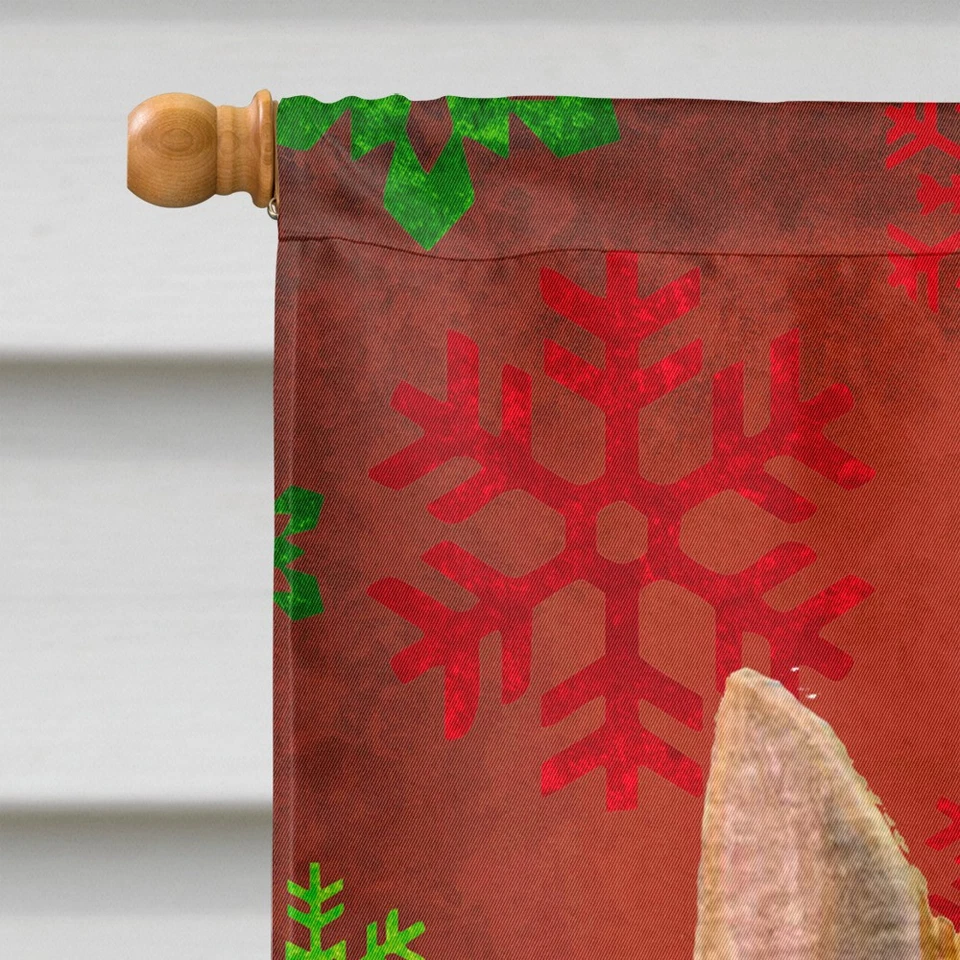 Norwich Terrier Rojo Verde Copos de Nieve Vacaciones Navidad Bandera Casa Talla SS4706CHF Foto 3 de 4