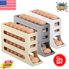Refrigerator Egg Storage Box 4 Layers Automatic Rolling Egg Holder