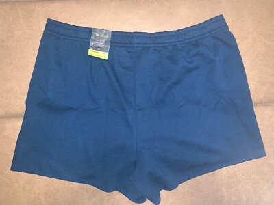 Tek Gear Ultrasoft Fleece Raw Hem Shorts Crayon Blue NWT - Women s Size 2XL